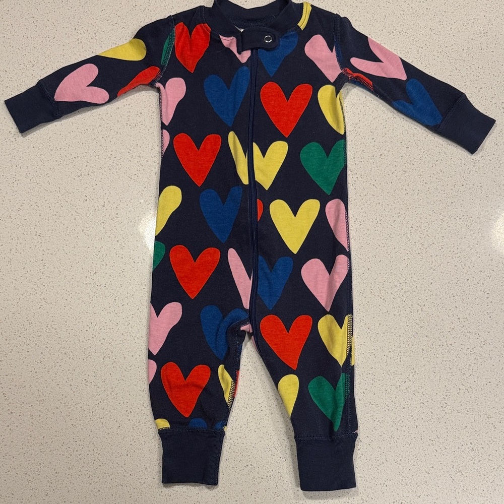 Hanna Andersson Multicolor Heart Kids One Piece